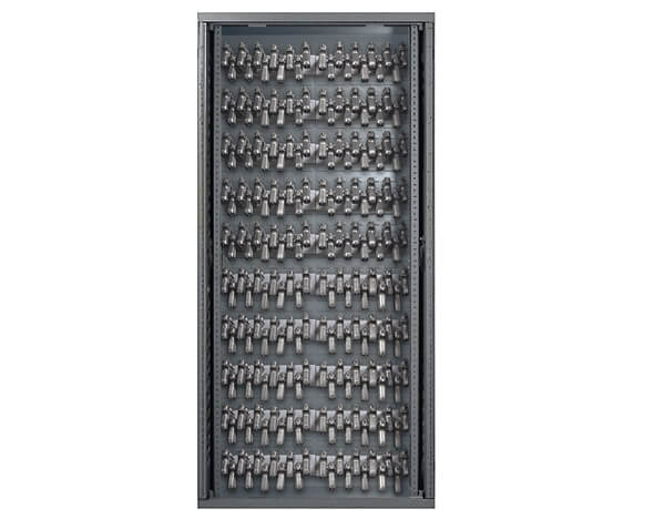 NSN # 1095-01-599-4887  High Density Pistol Storage Cabinet - Retracting door