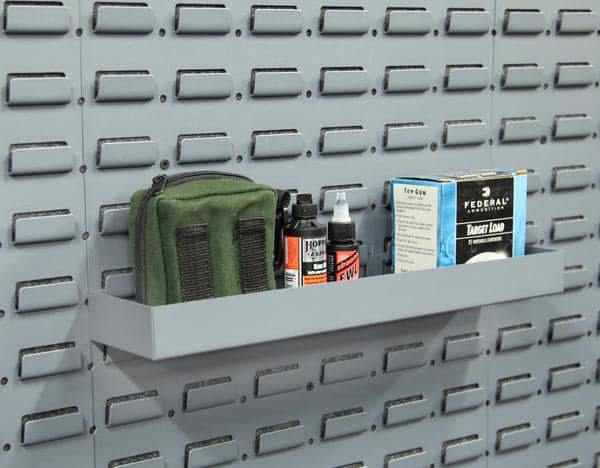 metal storage tray for gun wall